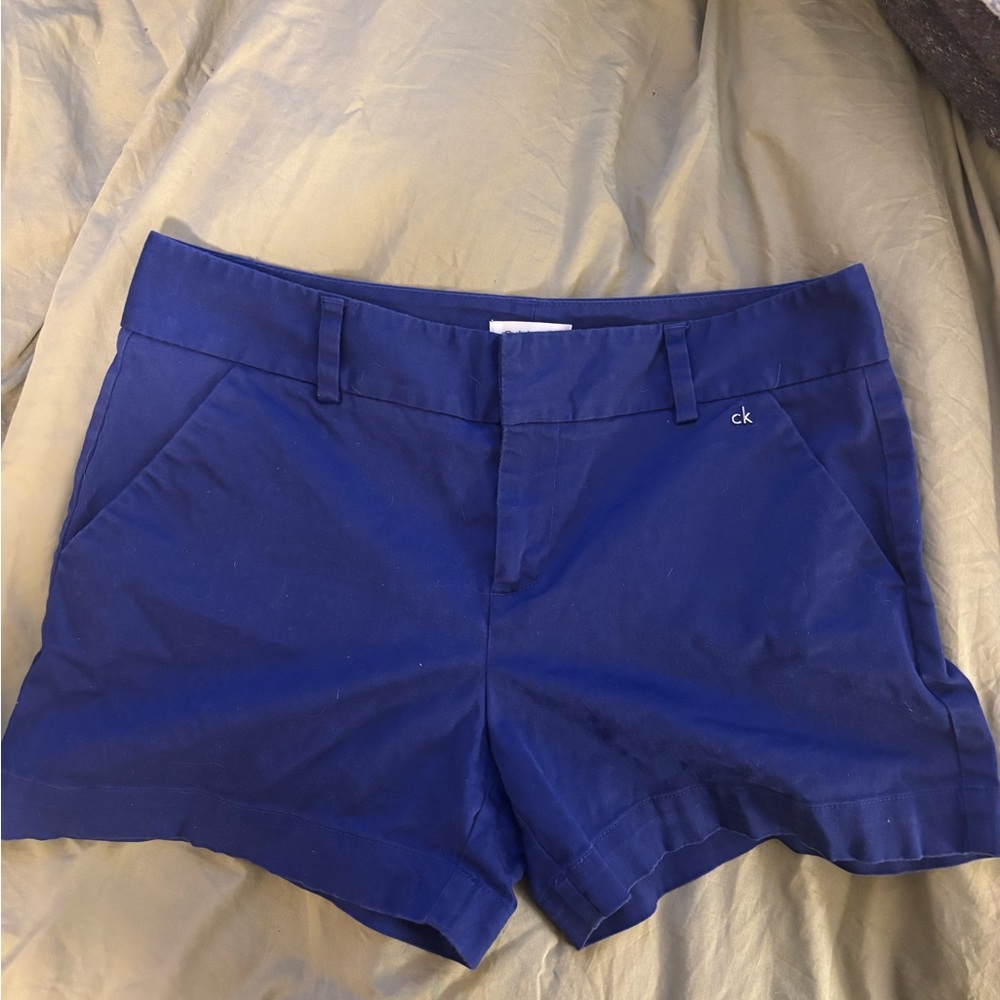 Calvin Klein Women's High Waist Blue Shorts